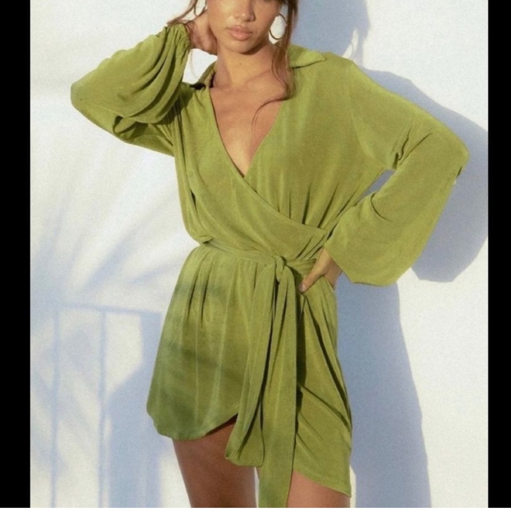 PRINCESS POLLY PARTY TIME MINI DRESS GREEN